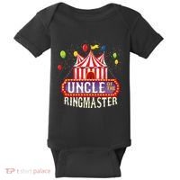 Uncle Of The Birthday Ringmaster Kids Circus Party Baby Bodysuit thumb 0