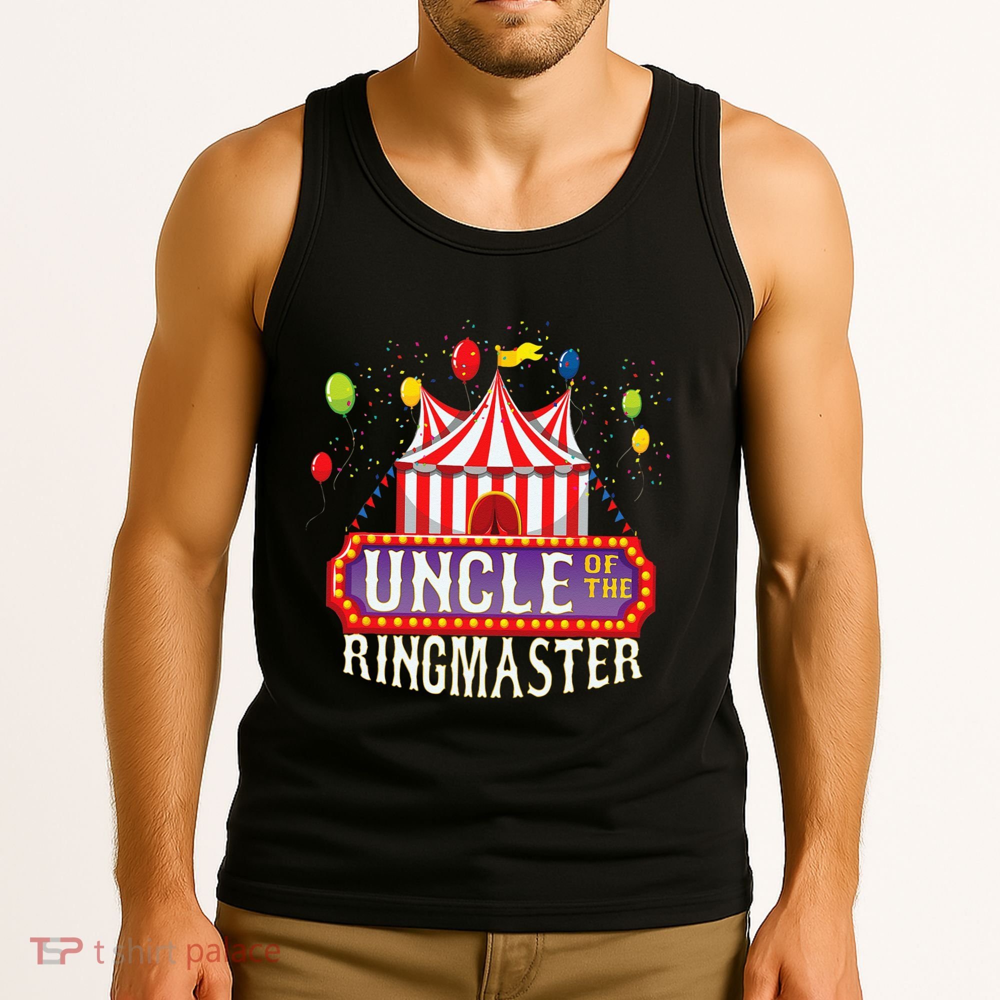 Uncle Of The Birthday Ringmaster Kids Circus Party Tank Top