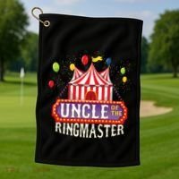 Uncle Of The Birthday Ringmaster Kids Circus Party Golf Towel thumb 1