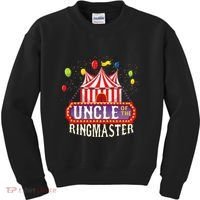 Uncle Of The Birthday Ringmaster Kids Circus Party Kids Sweatshirt thumb 0