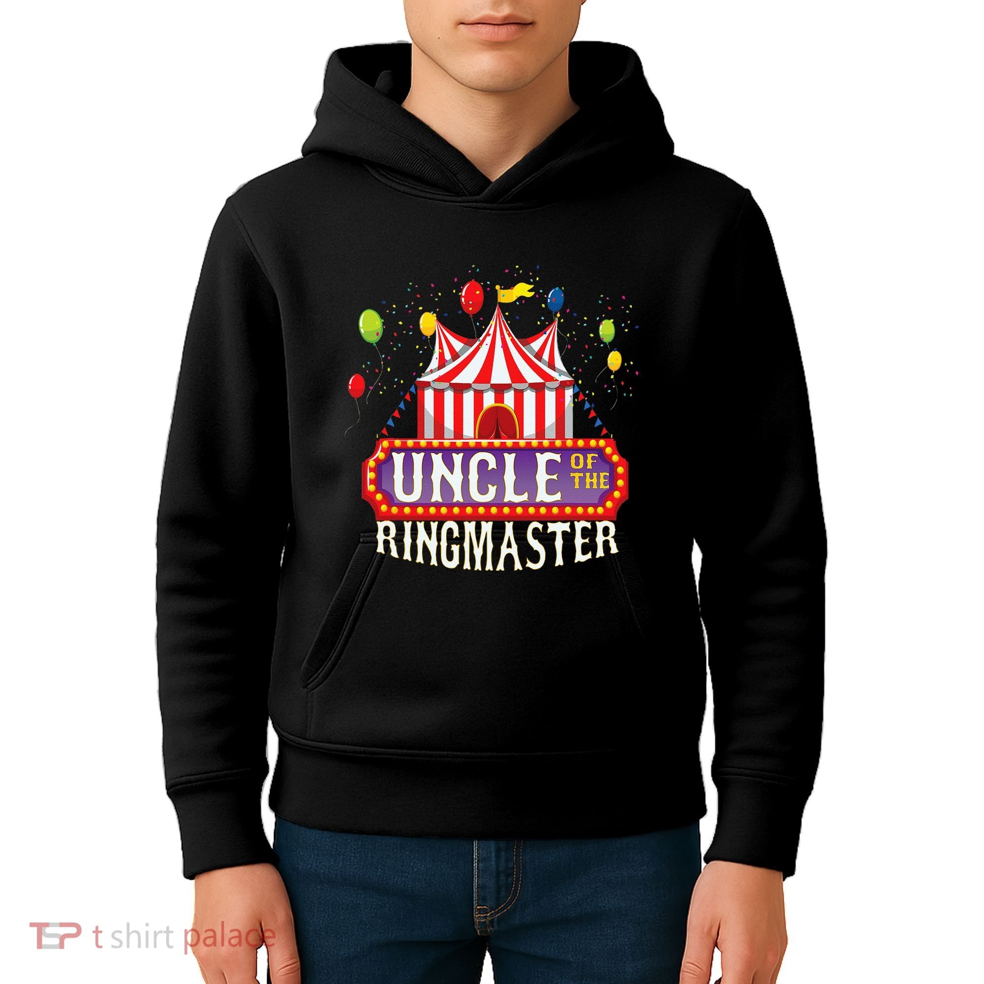 Uncle Of The Birthday Ringmaster Kids Circus Party Kids Hoodie