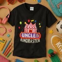Uncle Of The Birthday Ringmaster Kids Circus Party Kids T-Shirt thumb 3