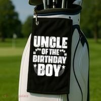 Uncle Of The Birthday Boy Celebration Golf Towel thumb 2
