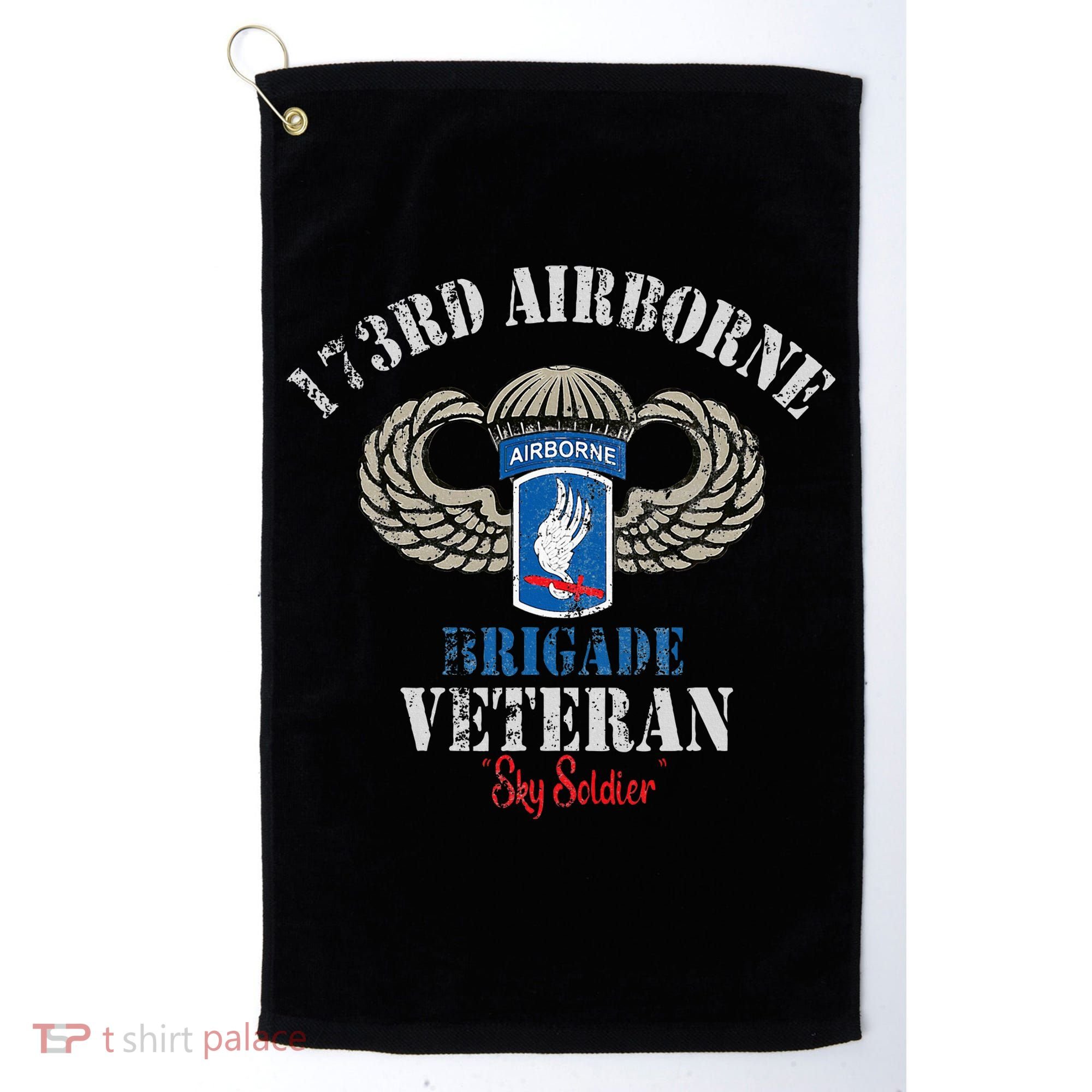 Us Paratrooper 173rd Airborne Brigade Veteran Sky Soldier Golf Towel