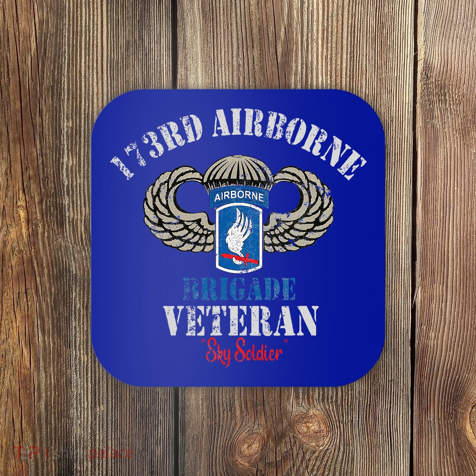 Us Paratrooper 173rd Airborne Brigade Veteran Sky Soldier Coaster
