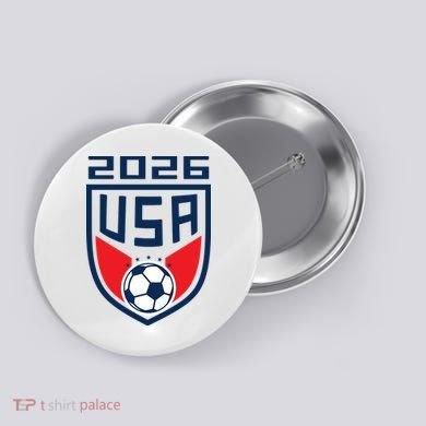 USA Player 2026 Soccer Team Fan Gear Button