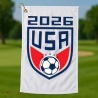 USA Player 2026 Soccer Team Fan Gear Golf Towel thumb 1