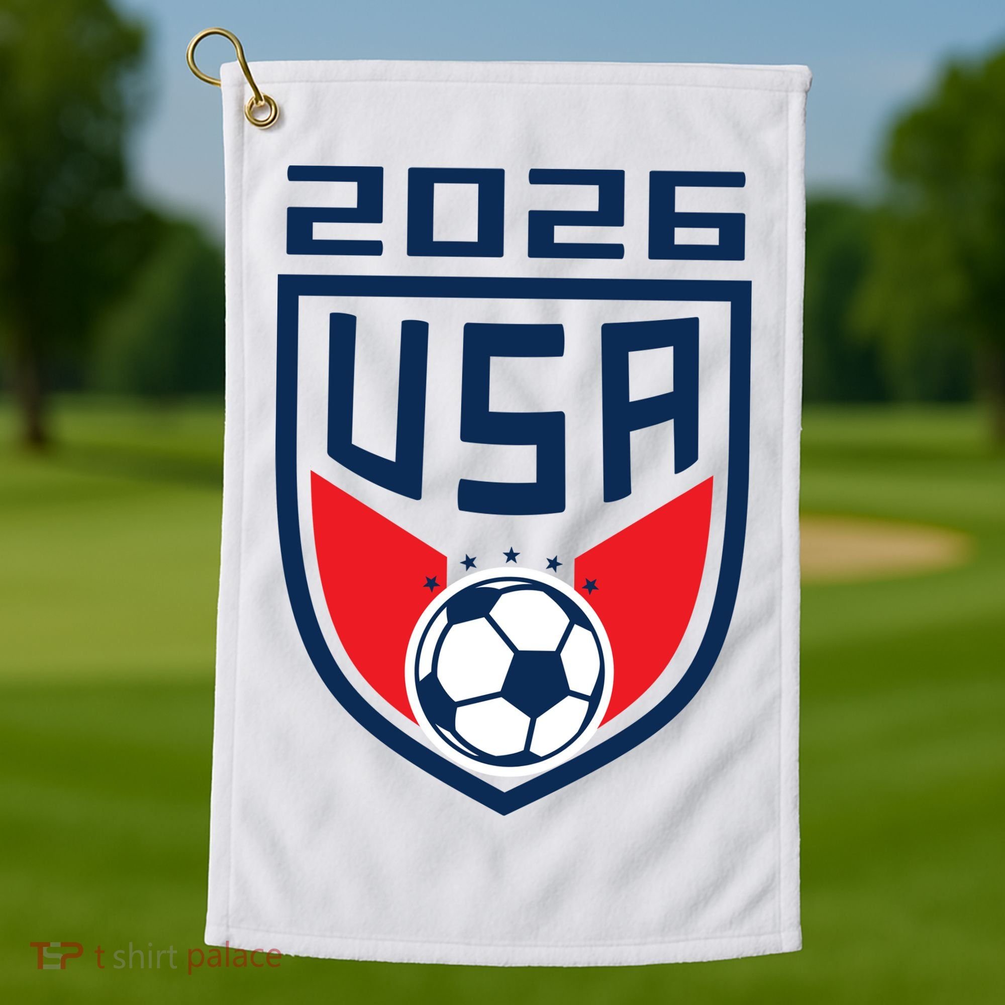 USA Player 2026 Soccer Team Fan Gear Golf Towel