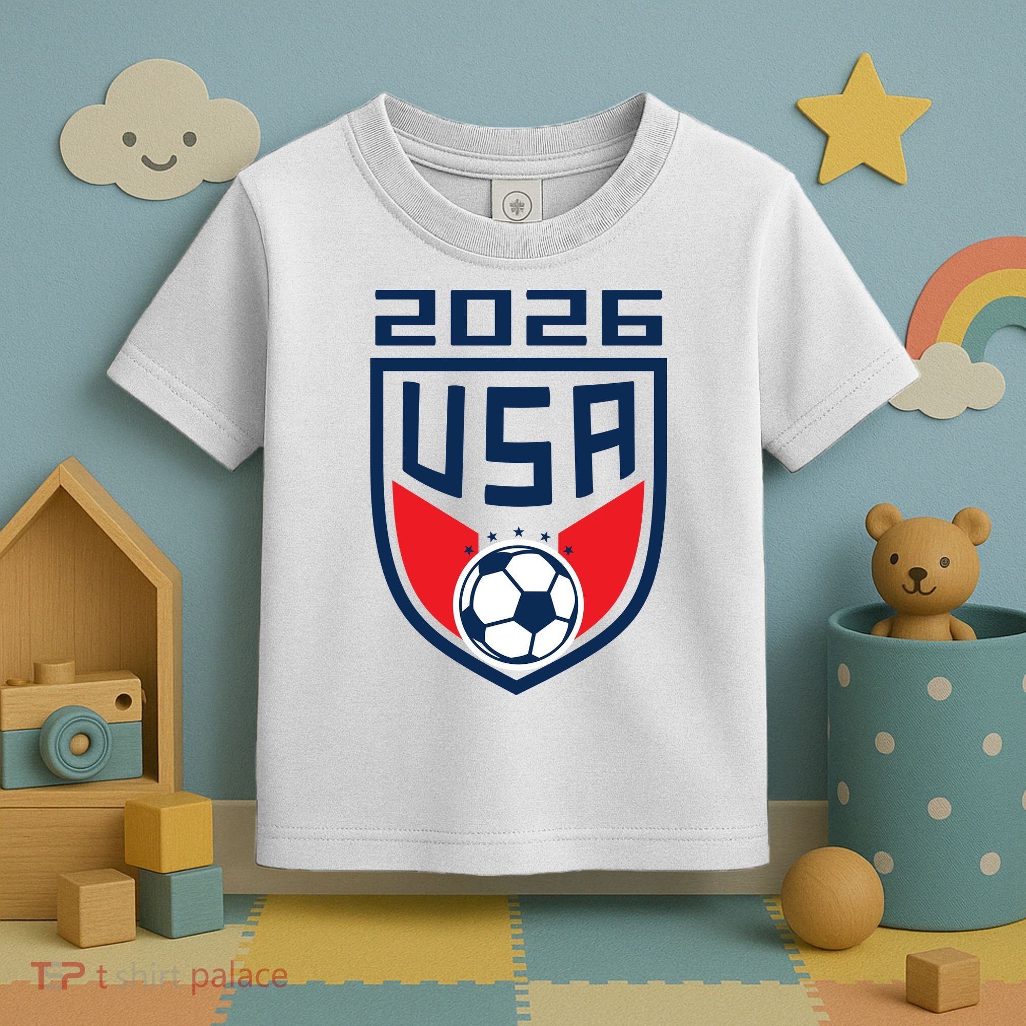 USA Player 2026 Soccer Team Fan Gear Toddler T-Shirt