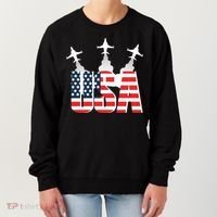 USA Pilot 4th Of July Patriotic Women's Sweatshirt thumb 0