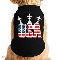 USA Pilot 4th Of July Patriotic Doggie Tank thumb 0