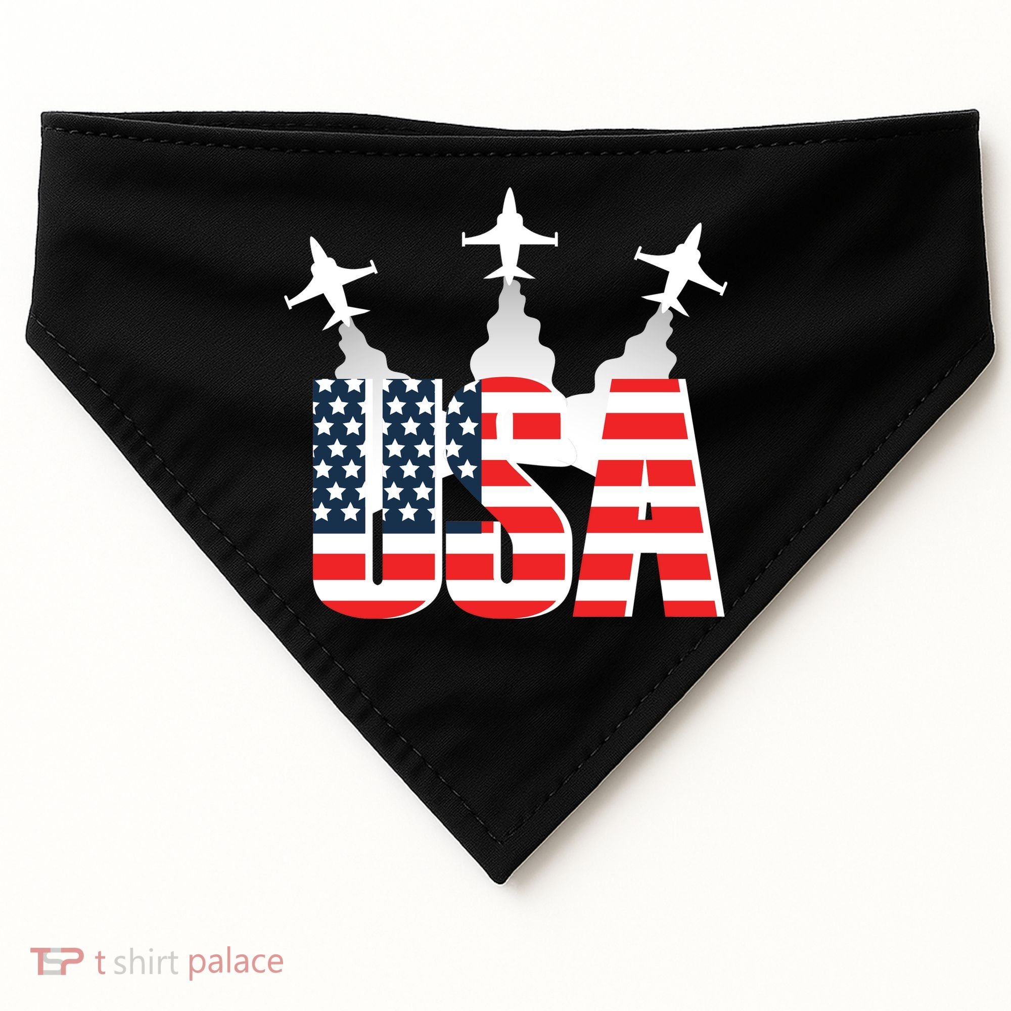 USA Pilot 4th Of July Patriotic USA-Made Doggie Bandana