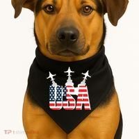 USA Pilot 4th Of July Patriotic USA-Made Doggie Bandana thumb 1