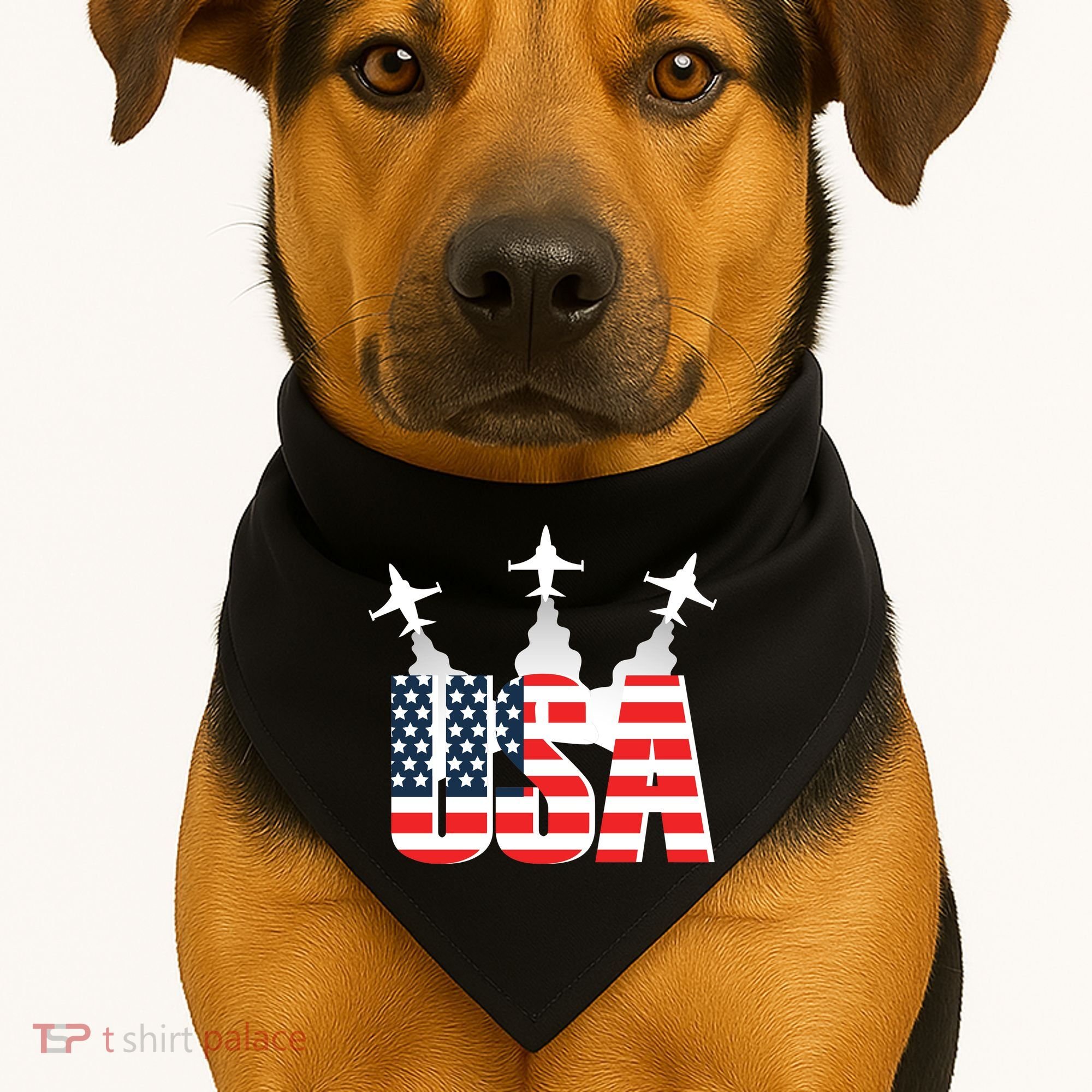 USA Pilot 4th Of July Patriotic USA-Made Doggie Bandana