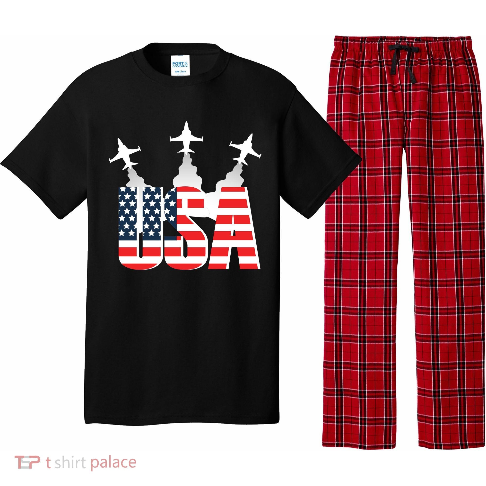 USA Pilot 4th Of July Patriotic Pajama Set