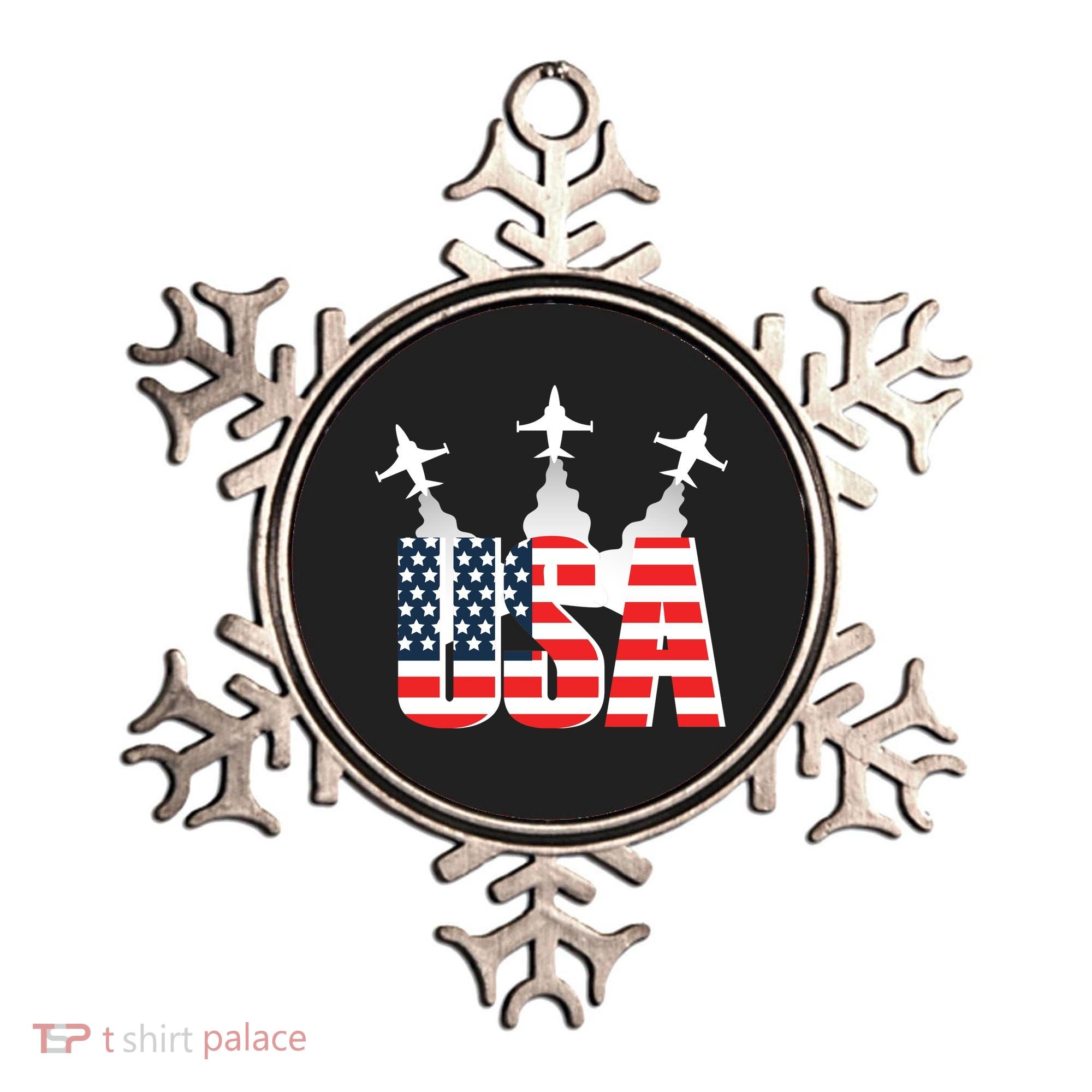 USA Pilot 4th Of July Patriotic Ornament