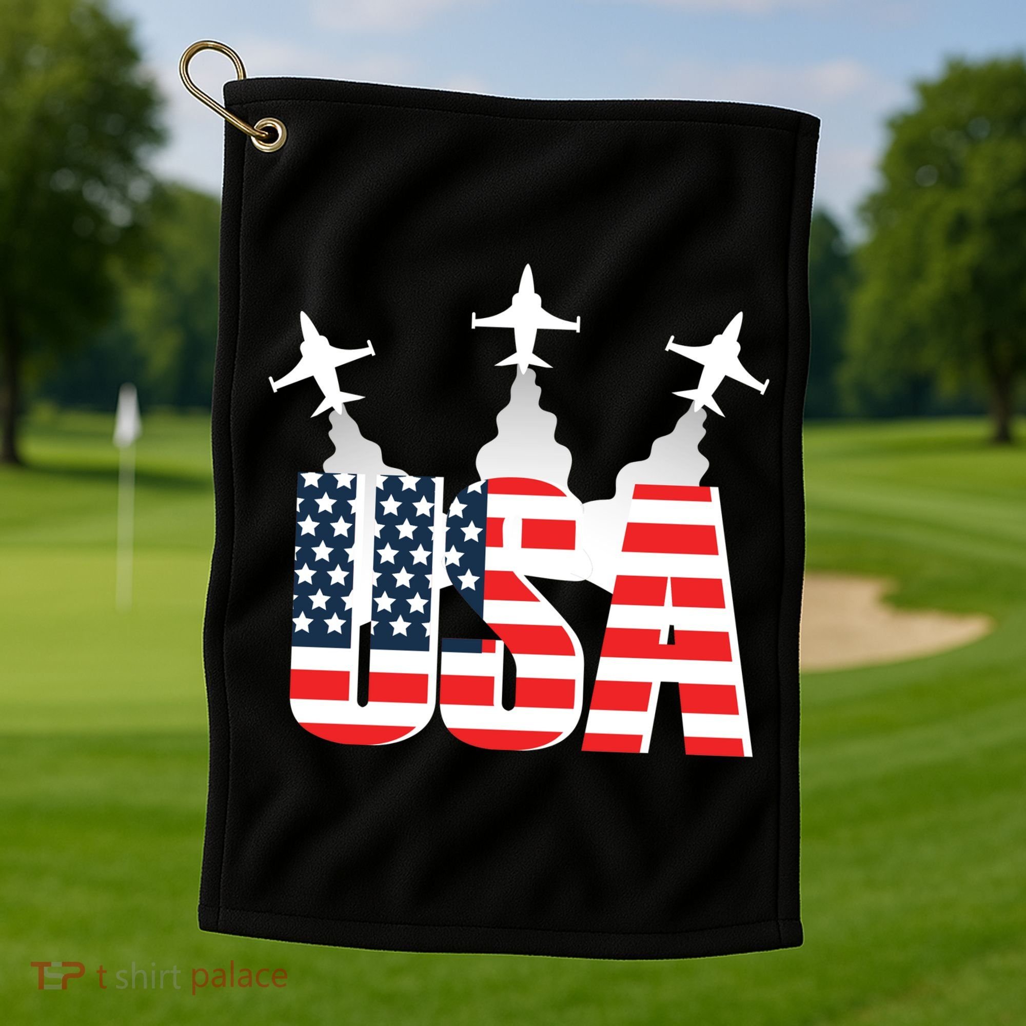 USA Pilot 4th Of July Patriotic Golf Towel