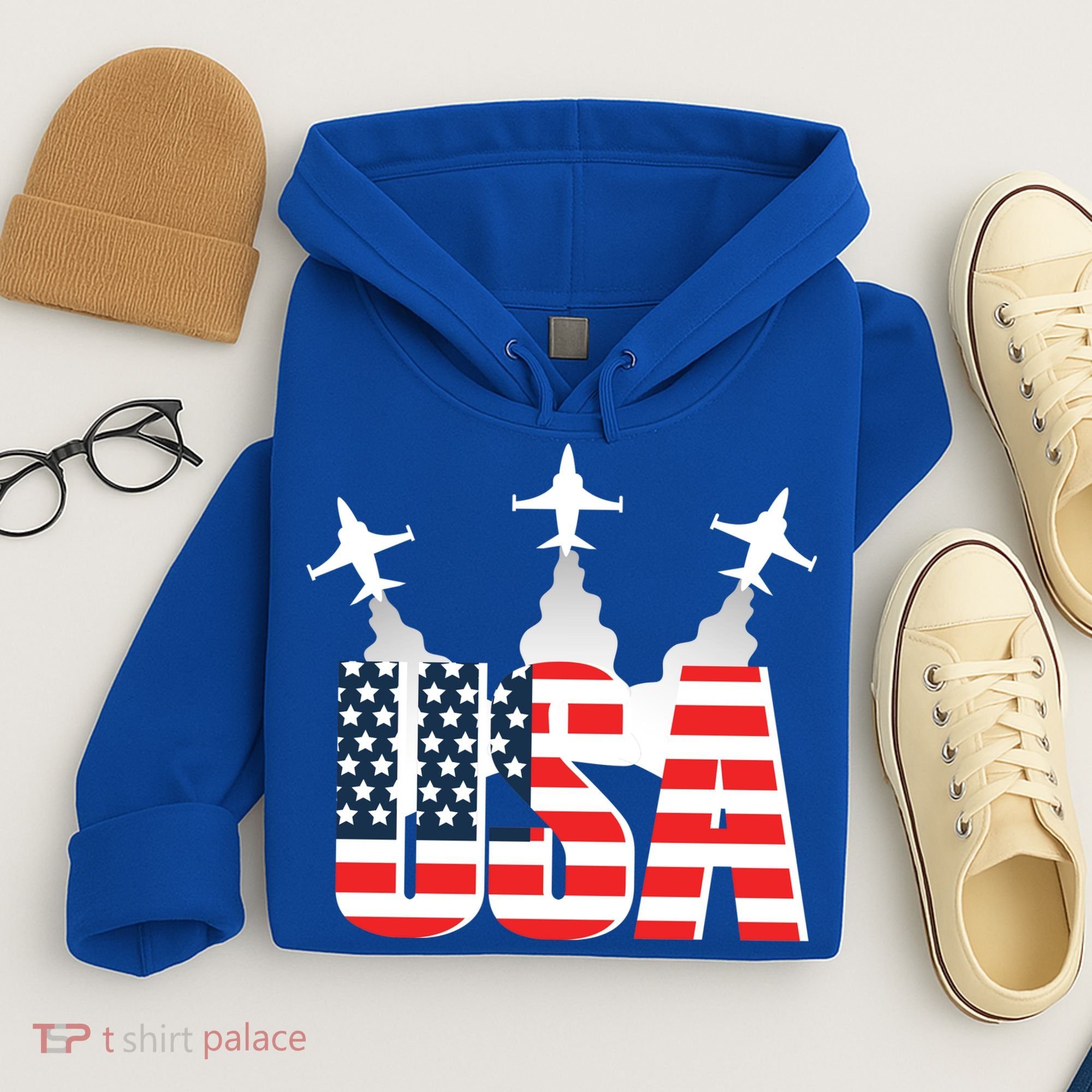 USA Pilot 4th Of July Patriotic Hoodie