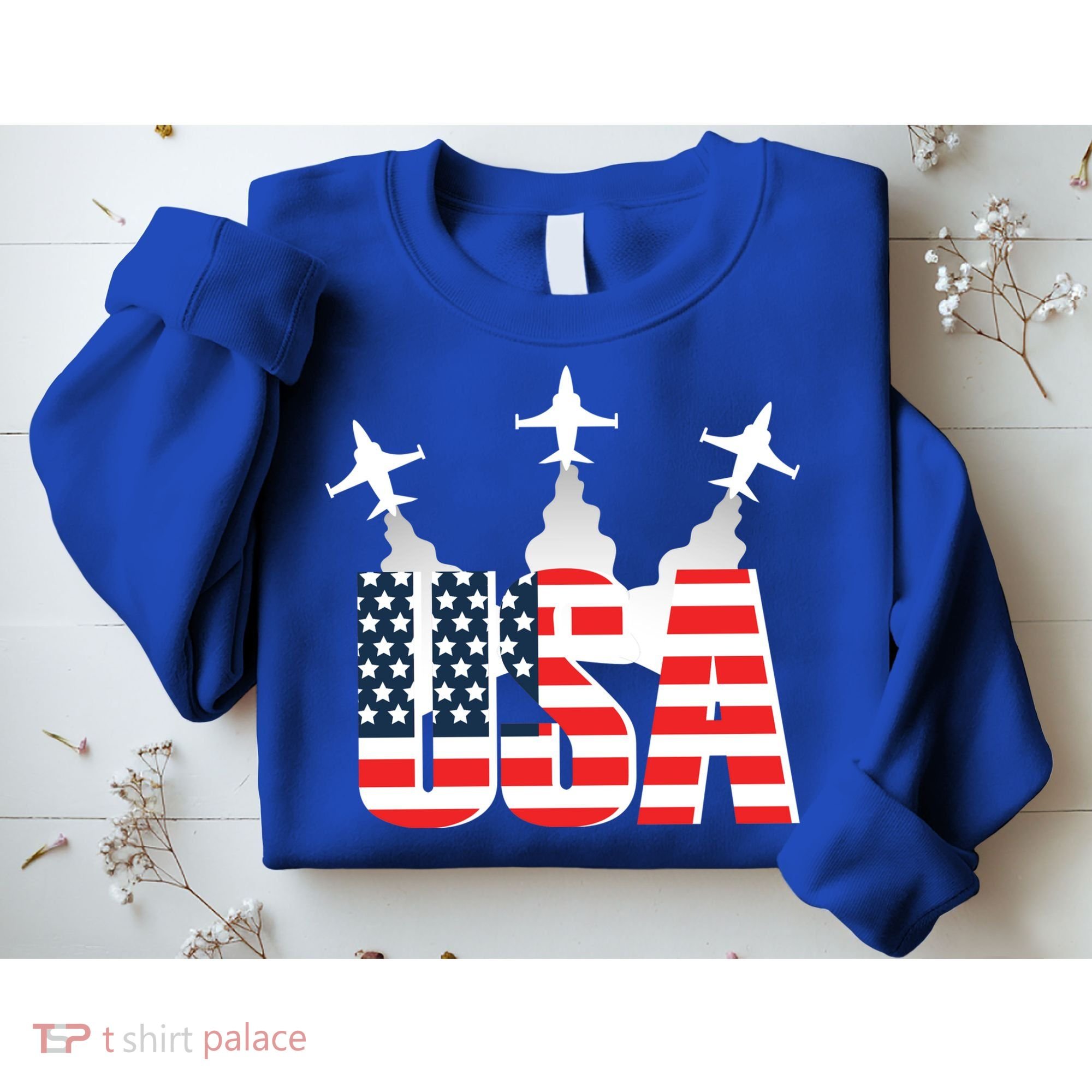 USA Pilot 4th Of July Patriotic Sweatshirt