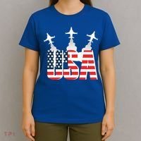 USA Pilot 4th Of July Patriotic T-Shirt thumb 4
