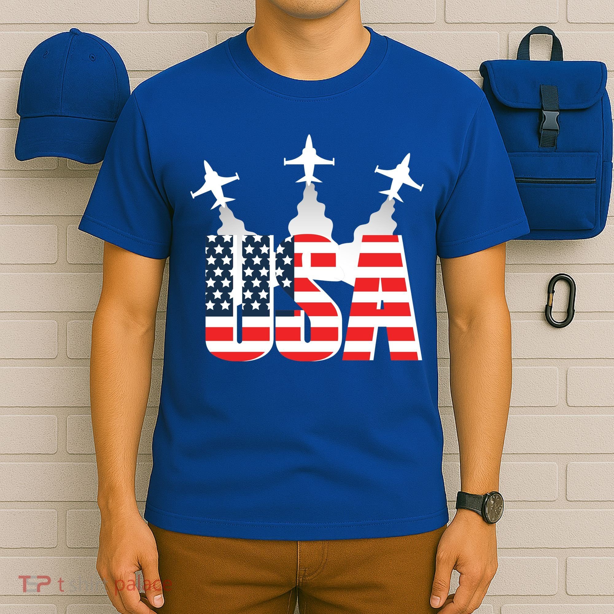 USA Pilot 4th Of July Patriotic T-Shirt