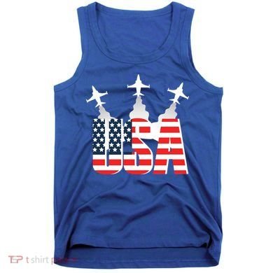USA Pilot 4th Of July Patriotic Tank Top