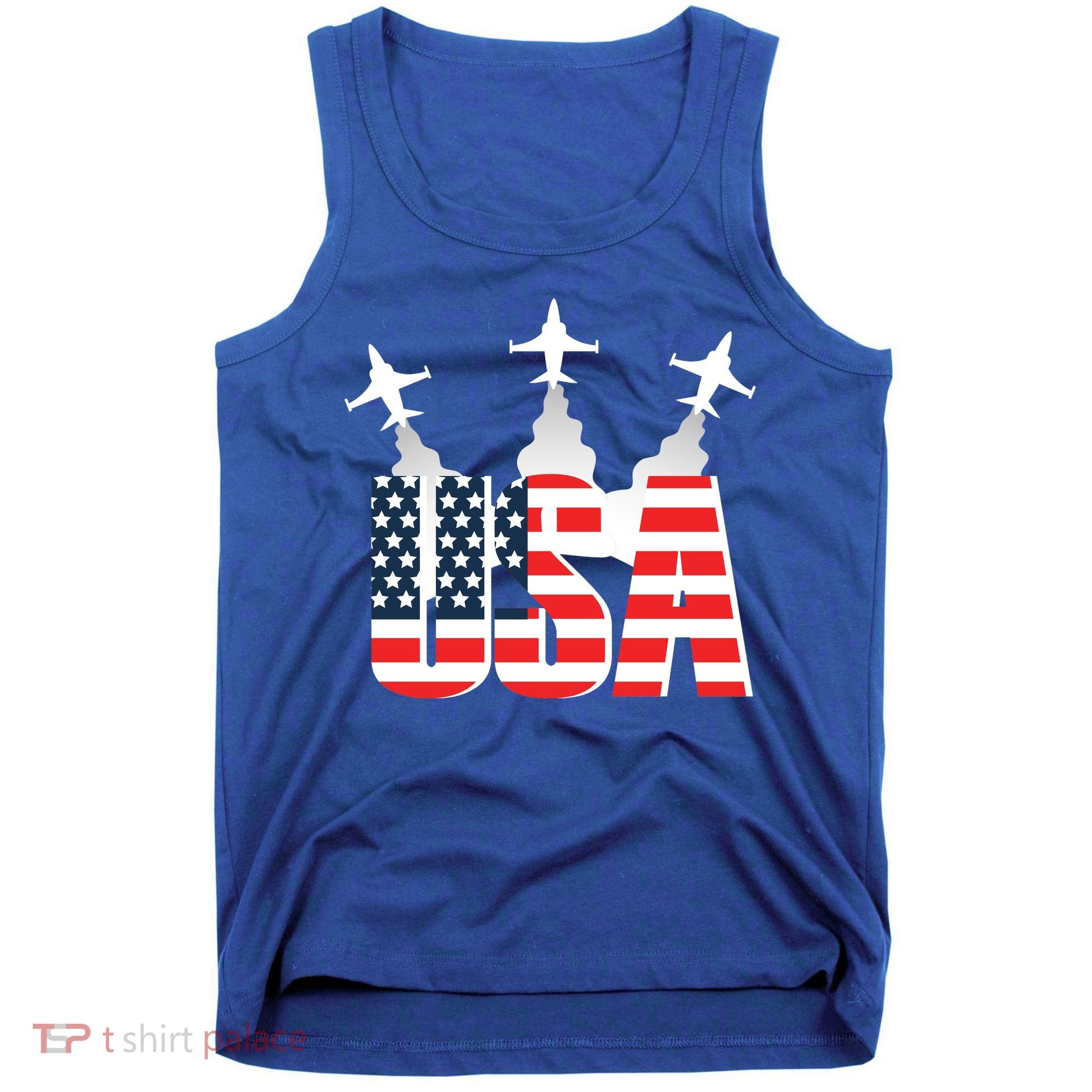 USA Pilot 4th Of July Patriotic Tank Top