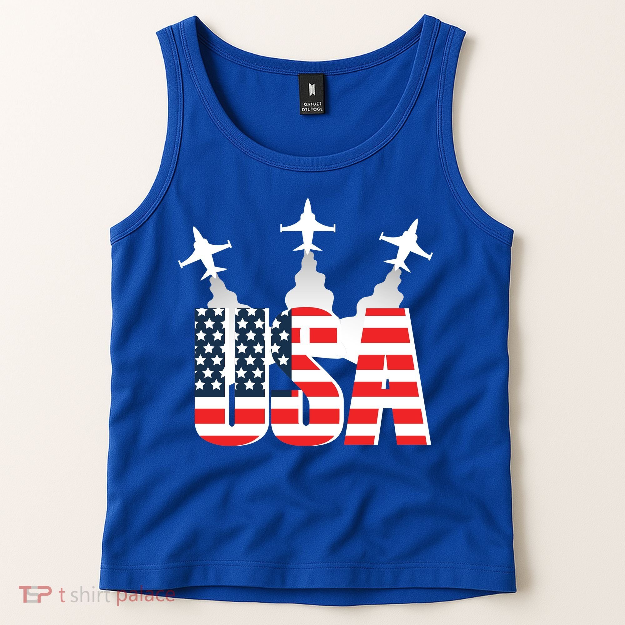 USA Pilot 4th Of July Patriotic Tank Top
