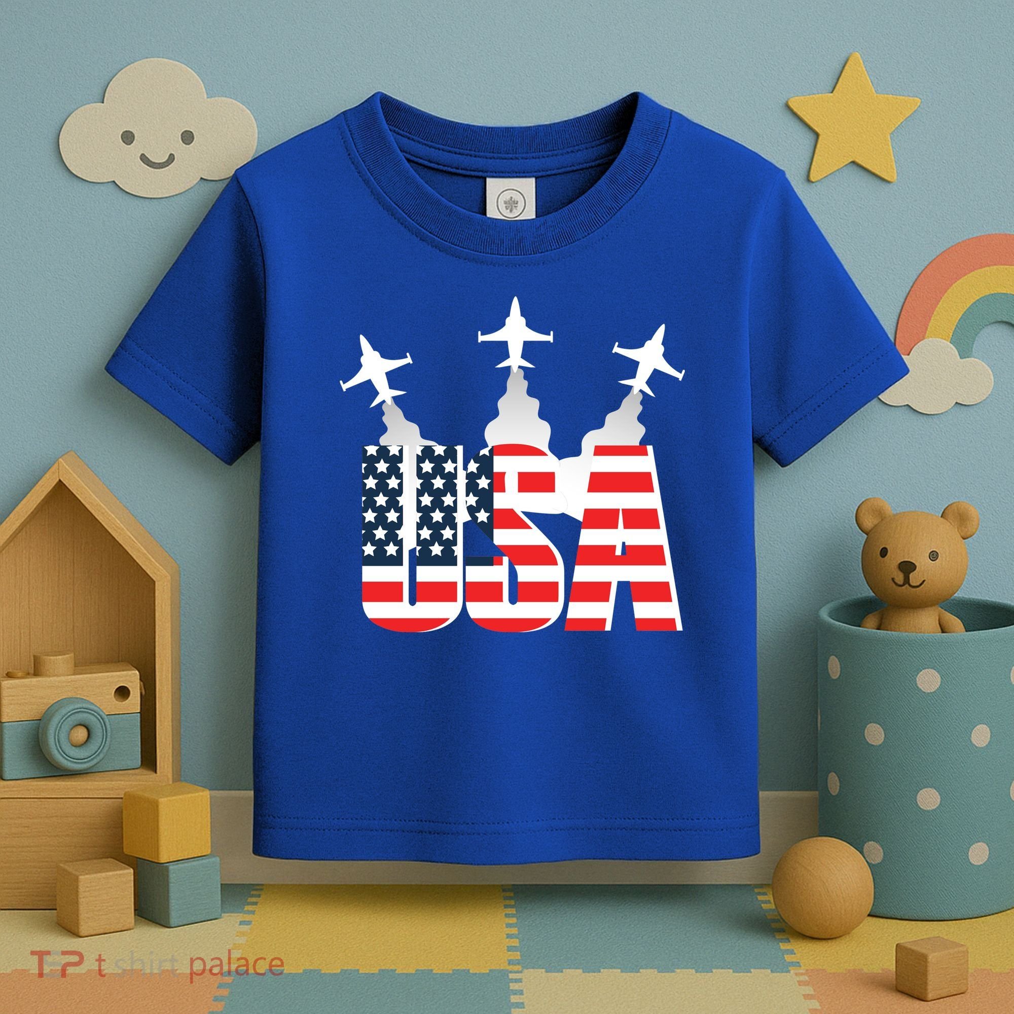 USA Pilot 4th Of July Patriotic Toddler T-Shirt