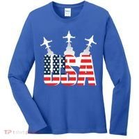 USA Pilot 4th Of July Patriotic Women's Long Sleeve Shirt thumb 0