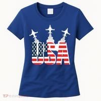 USA Pilot 4th Of July Patriotic Women's T-Shirt thumb 0