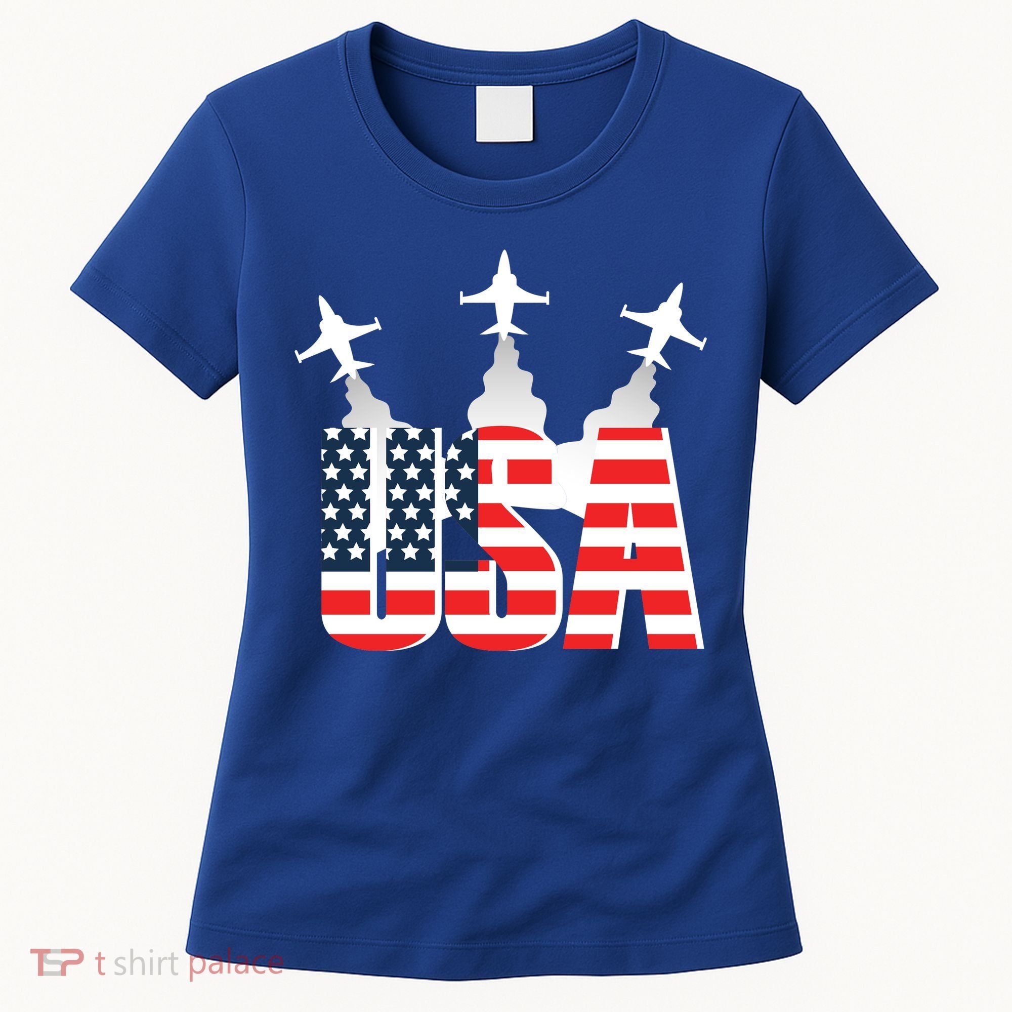 USA Pilot 4th Of July Patriotic Women's T-Shirt