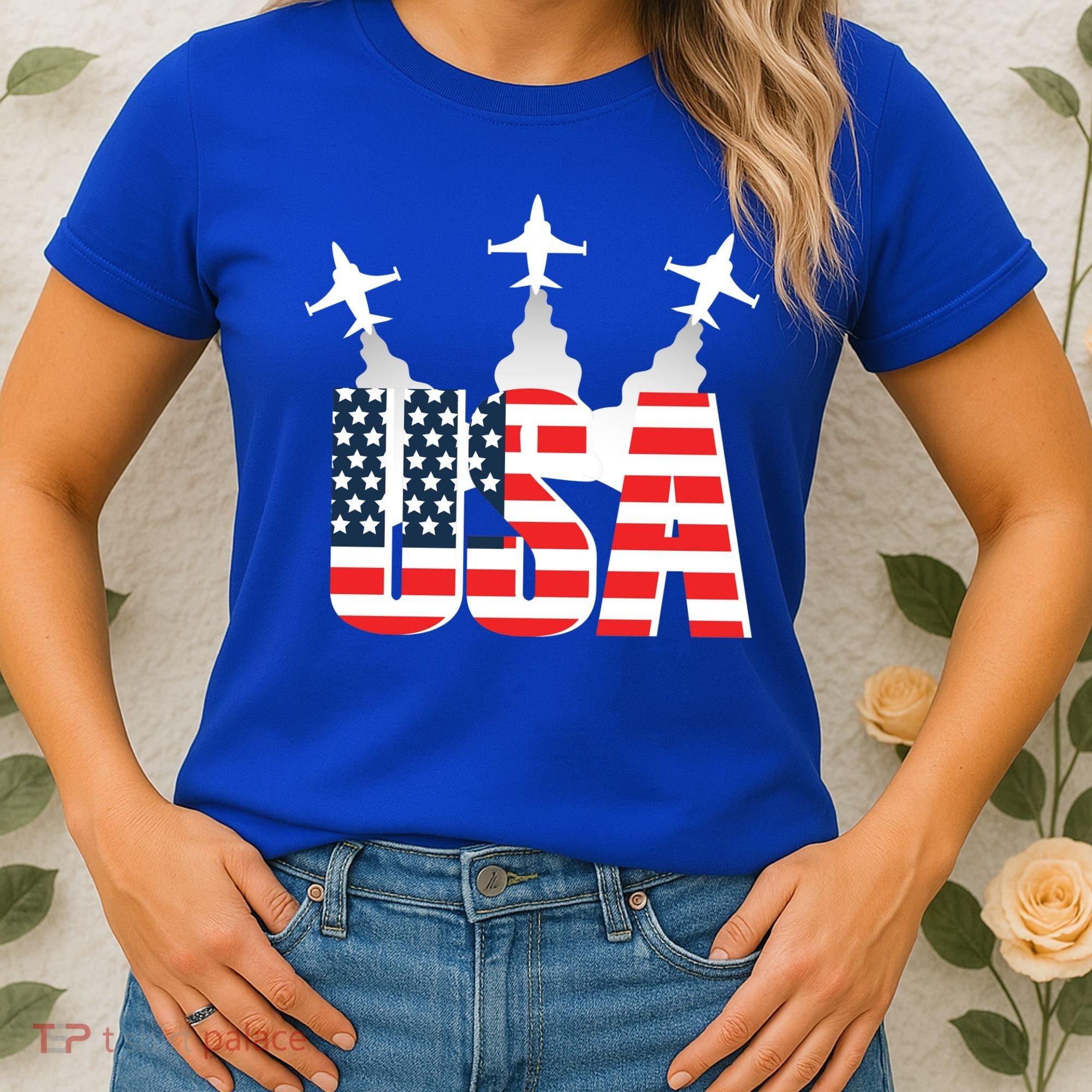 USA Pilot 4th Of July Patriotic Women's T-Shirt