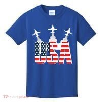 USA Pilot 4th Of July Patriotic Kids T-Shirt thumb 0