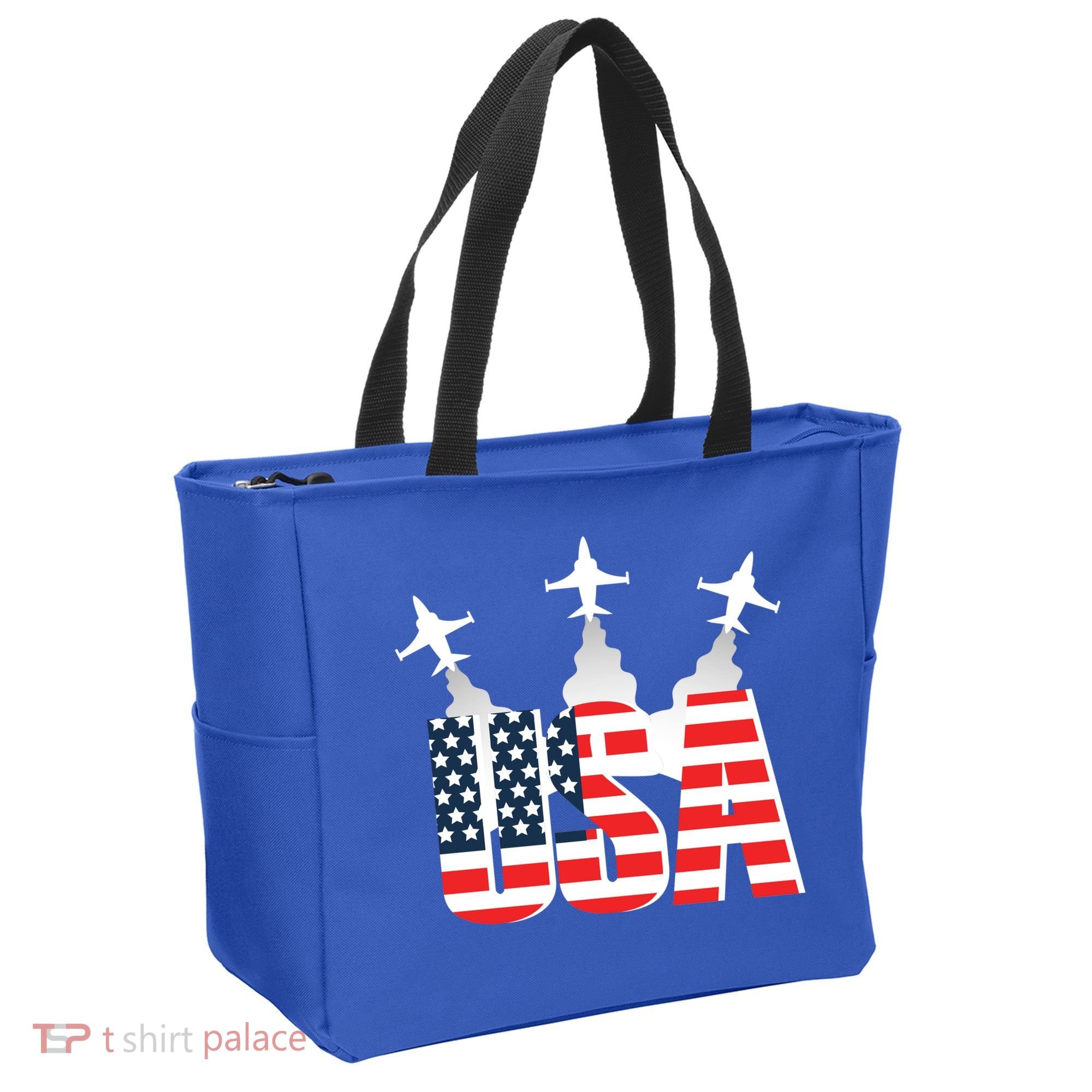 USA Pilot 4th Of July Patriotic Tote Bag