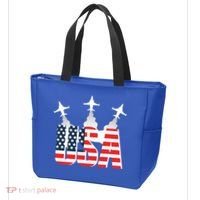 USA Pilot 4th Of July Patriotic Tote Bag thumb 3