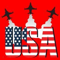 USA Pilot 4th Of July Patriotic Santa Hat thumb 1
