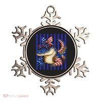 USA Patriotic 4th July Leopard Print Alligator Crocodile  Ornament thumb 0
