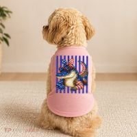 USA Patriotic 4th July Leopard Print Alligator Crocodile  Doggie Tank thumb 2