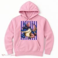 USA Patriotic 4th July Leopard Print Alligator Crocodile  Hoodie thumb 0