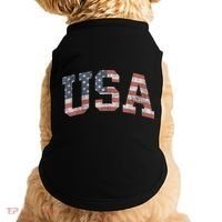 USA Patriotic American Flag Distressed Doggie Tank thumb 0