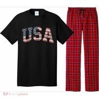 USA Patriotic American Flag Distressed Pajama Set thumb 0