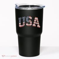 USA Patriotic American Flag Distressed Tumbler thumb 0