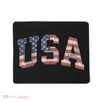 USA Patriotic American Flag Distressed Mousepad thumb 0