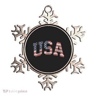 USA Patriotic American Flag Distressed Ornament