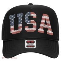 USA Patriotic American Flag Distressed Hat thumb 0