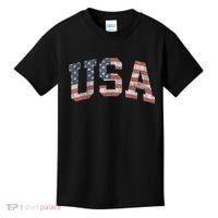 USA Patriotic American Flag Distressed Kids T-Shirt thumb 0