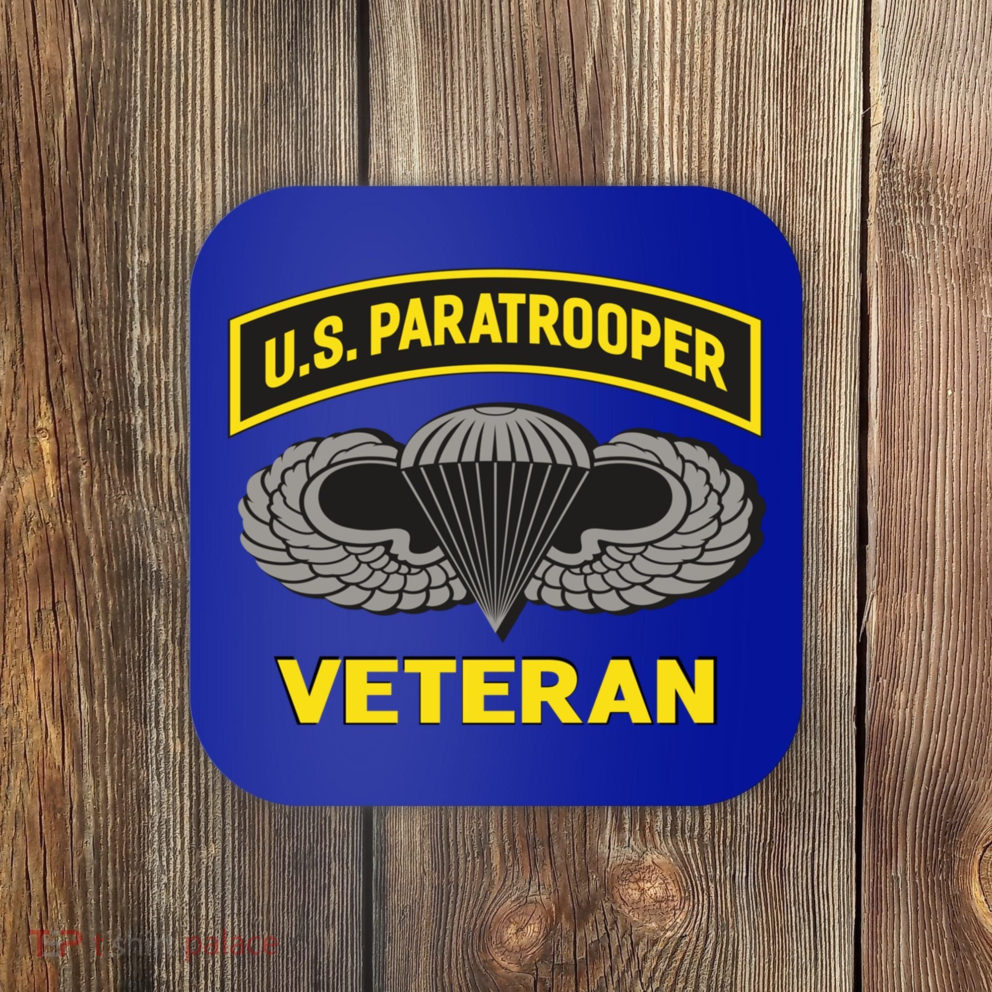 Us Paratrooper Airborne Division Army Veteran Gift Coaster