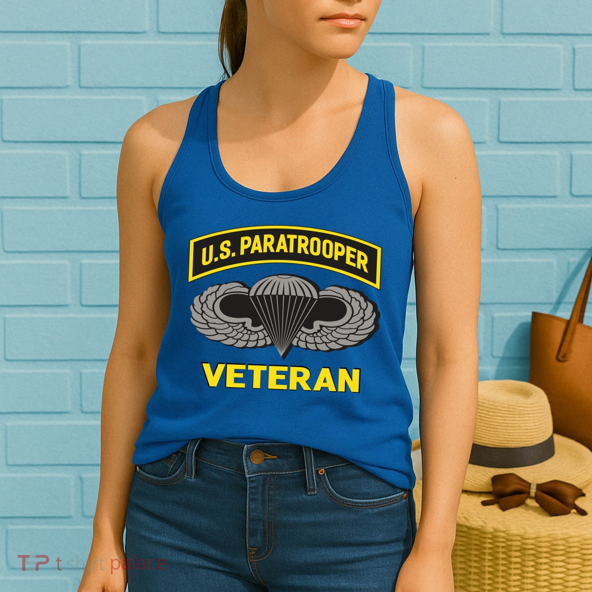 Us Paratrooper Airborne Division Army Veteran Gift Women's Tank Top