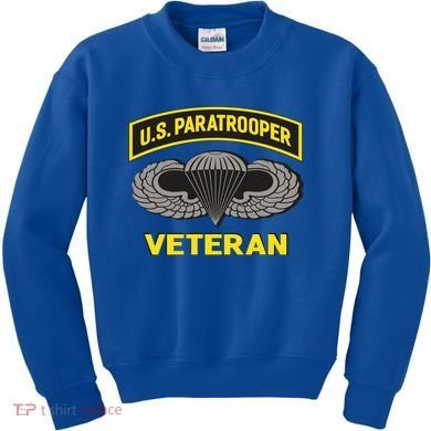 Us Paratrooper Airborne Division Army Veteran Gift Kids Sweatshirt